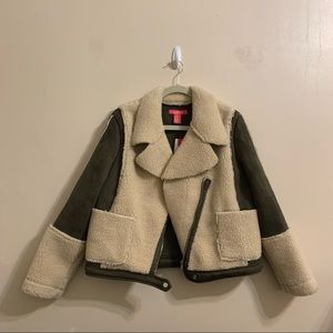 Faux Shearling Moto Jacket